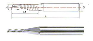 整體硬質(zhì)合金單刃直柄立銑刀